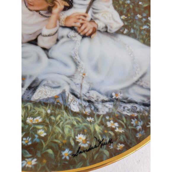 Vintage Reco 1988 "A Time Together" by Sandra Kuck Collectible Plate 9" #1947TT - Picture 6 of 9